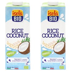 이솔라비오 유기농 쌀 코코넛 음료, 1L, 2개