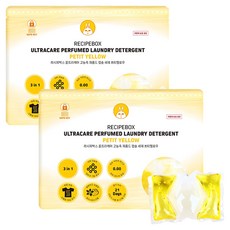 recipebox 韓兔 Ultra Care 高濃縮香氛膠囊洗衣精 Petit Yellow, 2個, 30入