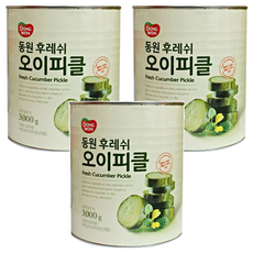동 원 후레쉬 오이피클 통조림, 3kg, 3개