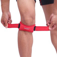블루얼스 스포츠 스트랩 무릎보호대 + 스트랩, 레드, 1개