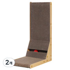 고양이 바디보 L형 수직 공놀이 스크래쳐, 각진형태, 2개