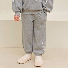 hejmini 小蝴蝶結點綴貂絨刷毛束口褲