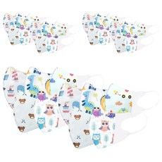 러블리앙즈 3겹 유아마스크, 10매입, 3개, 남아용믹스