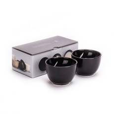 Ocheae月神陶瓷馬格利酒杯, 黑色的, 1組