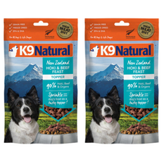 K9 Natural 凍乾生食 狗狗飼料, 牛肉+鱈魚, 90%高含肉量 高蛋白低碳水, 100g, 2包