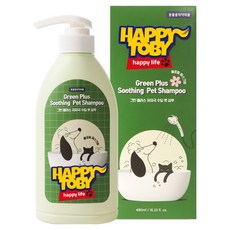 HAPPY TOBY 寵物Green Plus舒緩洗毛精 花麝香, 480ml, 1個