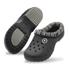 ABLE FACTORY 男士多功能毛絨涼鞋, 黑色, 230