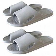 TAIWAN SLIPPER 台灣犀利趴 沐光系列 一體成型輕巧拖鞋, 灰色, 2雙