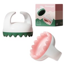 Hudaon 小腿 腹部 斜方肌 刮痧按摩器 2件組, 1套, 綠色, 粉紅色