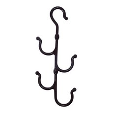 日本T.I.S 旋轉式吊架 四層吊掛設計 360度旋轉掛鉤 多功能用途, 38 x 1 x 15.5cm, 黑色