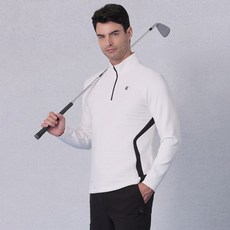 클리브랜드 남성용 써모그램 기모 가로 퀼팅 연결배색 티셔츠 CGKMTS123