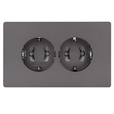 CHEIL ELECTRIC 恐龍深灰色插座2（水平）, 1個