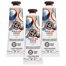 YVES ROCHER 伊夫黎雪 保濕護手霜 椰子, 3個, 30ml