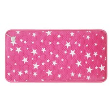 韓日電子 超細纖維電熱坐墊, 星星圖案粉紅色, 雙人 (45 x 87 cm)