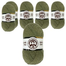 DIKTAS Madame Cotton棉質混紡毛線 2入, 055 橄欖, 6個