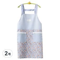 Bareunliving 牡丹廚房咖啡館咖啡師圍裙, 藍色, 2個