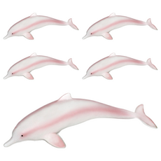 Bandi Toy 軟萌動物粉紅海豚公仔, 5個