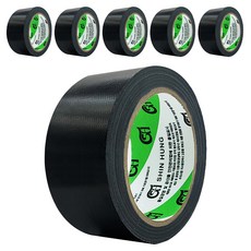 신흥테이프 라바 청면테이프 48mm x 15M 검정, 6개