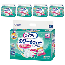 Lifree 來復易 彈性腰圍 魔術氈黏貼型 紙尿褲, S-M 腰圍56-106cm, 21片, 5包