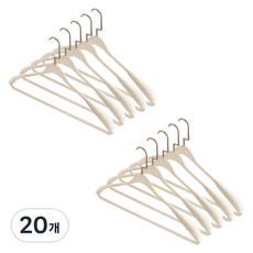 더자카 프리미엄 논슬립 슬림 옷걸이, 화이트, 20개