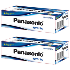Panasonic EVOLTA 頂級鹼性 AAA 電池 LRO3EG, 12入, 2個