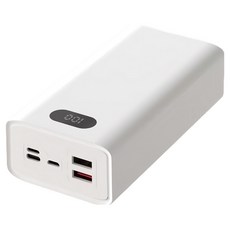 POLYBATT 行動電源 22W Type-C雙向快充 同時充電3種智慧型設備 台灣製造, H30000, 清新白