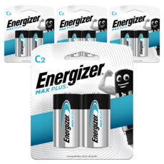 Energizer 勁量 Max Plus C型乾電池, 4個, 2入