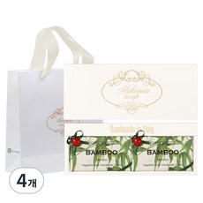 알카미아비누 비누 뱀부 2p + 선물상자 아이보리 + 쇼핑백, 4개