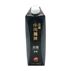 小川 京都炭燒咖啡 無糖, 1L, 1瓶