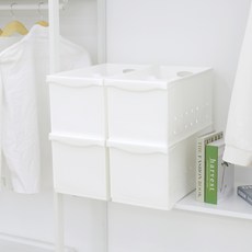 라이피스트 이지핏 다용도 수납 정리함 1호, 화이트, 4개