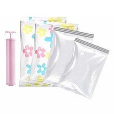 收納壓縮袋 附手動抽氣泵 旅行居家衣物棉被, 1組, 特大號壓縮袋100 x 75cm 大號壓縮袋 70 x 50cm 中號手捲壓縮袋60 x 40cm 3個 小號壓縮袋50 x 40cm, 11件