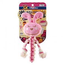 DoggyMan 多格漫 棉繩潔牙玩具 犬用, 粉兔, 1個