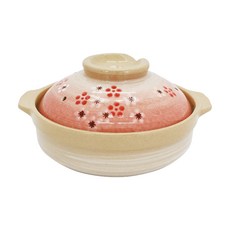 松村窯 日式砂鍋 7.5吋-紅梅, 導熱優良，烹調高效，耐高溫，節能環保，缺口設計，方便使用, 1個