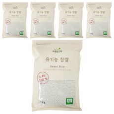 초록숟가락 유기농 찹쌀, 1kg, 5개
