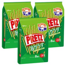 glico 格力高 PRETZ 百力滋 沙拉脆棒, 8包入, 117.6g, 3袋