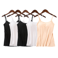 LunaIn 日常彈力修身細肩帶背心 5件組