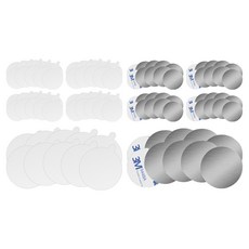 OLIVO 手機金屬磁吸支架用鐵片 0.4mm 圓形 10片 + 保護膜 10片, 銀色, 5個