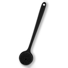 Livemore 低刺激雙面軟毛身體刷, 黑色, 1個, 1入