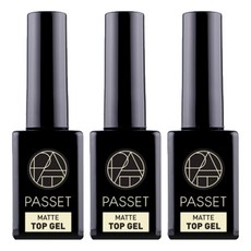 Facet 啞光指甲頂部凝膠, 透明色, 3個, 10ml