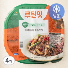 CJ제일제당 루틴잇 돼지불고기와 흑미곤약밥 (냉동), 400g, 4개