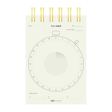 PRESS 碼錶萬年曆手帳, 1個, 01 萊姆