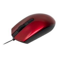 DIKE Quiescent DPI可調靜音有線滑鼠 左右手適用, DM261, 日曜紅