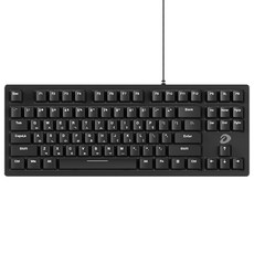 다얼유 87키 유선 기계식 게이밍 텐키리스 키보드 드림축, 옵시디언 블랙, DK87, 제조사축