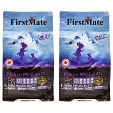 FirstMate 第一饗宴 無穀低敏 藍莓全貓配方 乾飼料, 雞肉, 1.8kg, 2袋