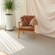 반려동물 미끄럼방지 도톰매트 그란데 4p, 크림모카