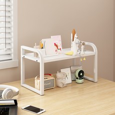 르벤아트 책상 정리 공간 수납 다용도 소형 선반, 화이트, 1단