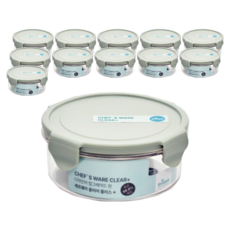 셰프웨어 클리어플러스 트라이탄밀폐용기 원형, 12개, 단품