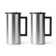 코멧 홈 스테인리스 핸들 냉장고 물병, 2개, 1.6L