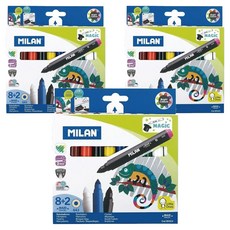 MILAN 魔法變色彩色筆, 粗筆桿, 3盒