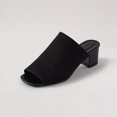 ChakanShoes 女款針織露趾穆勒鞋 MLFBS2e102, 黑色, 240mm